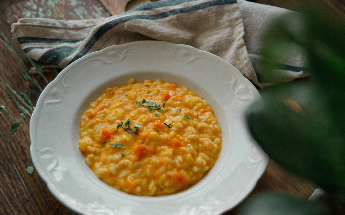 creamy tomato & basil risotto