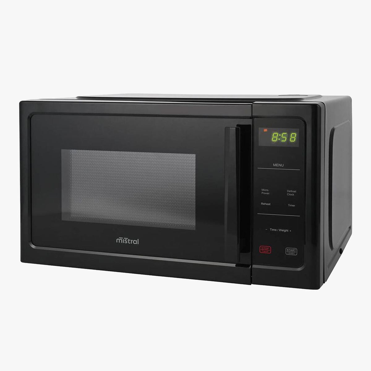 25L Black Digital Microwave