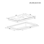 90cm 5 Zone Ceramic Cooktop