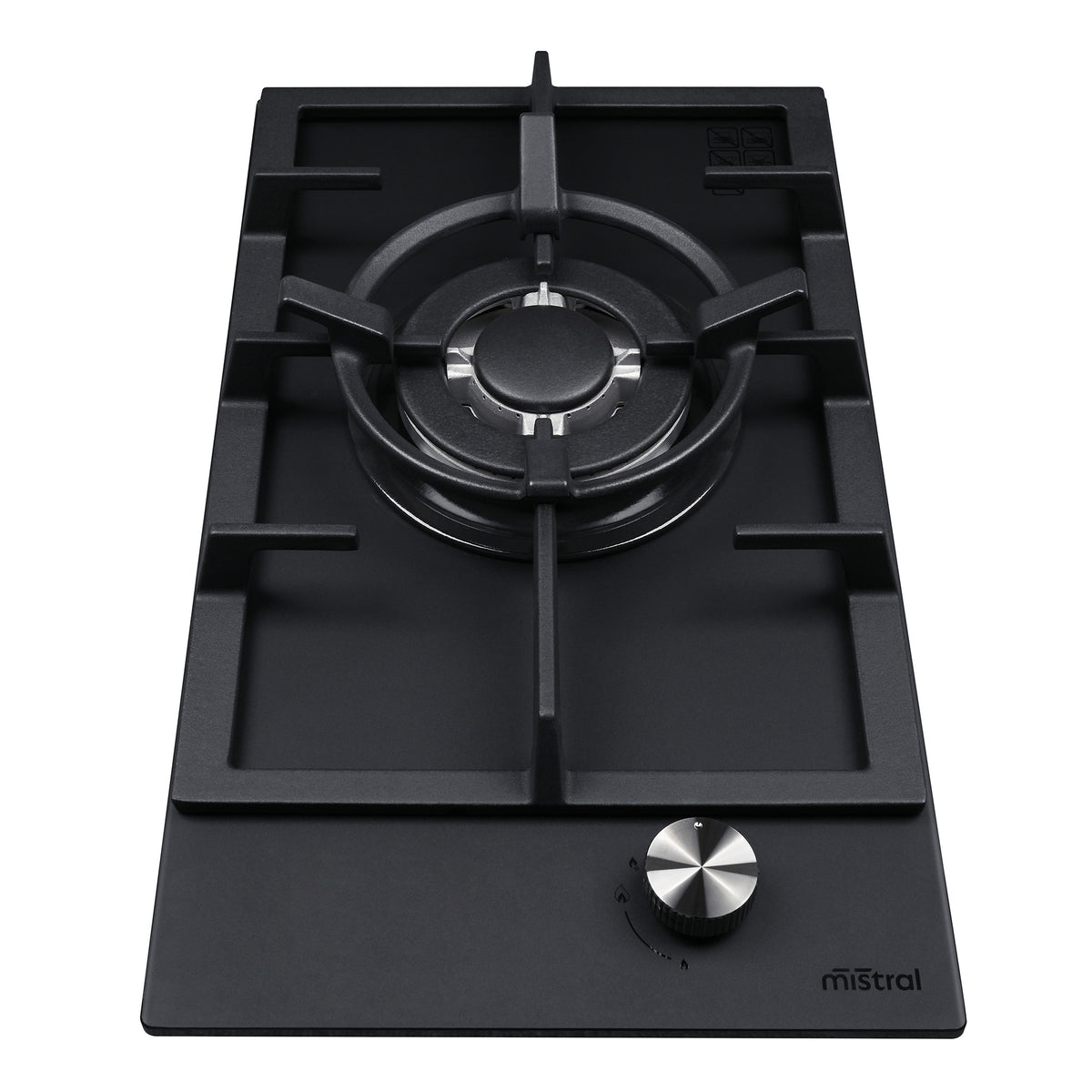 30cm Single Burner Gas Cooktop - Matte Glass
