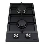 30cm Dual Burner Gas Cooktop - Matte Glass