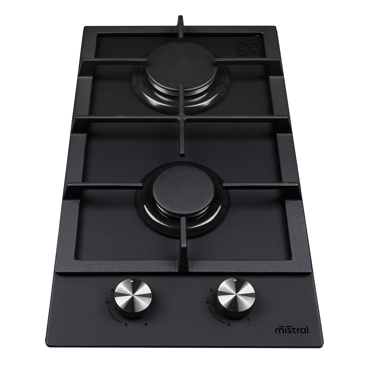 30cm Dual Burner Gas Cooktop - Matte Glass