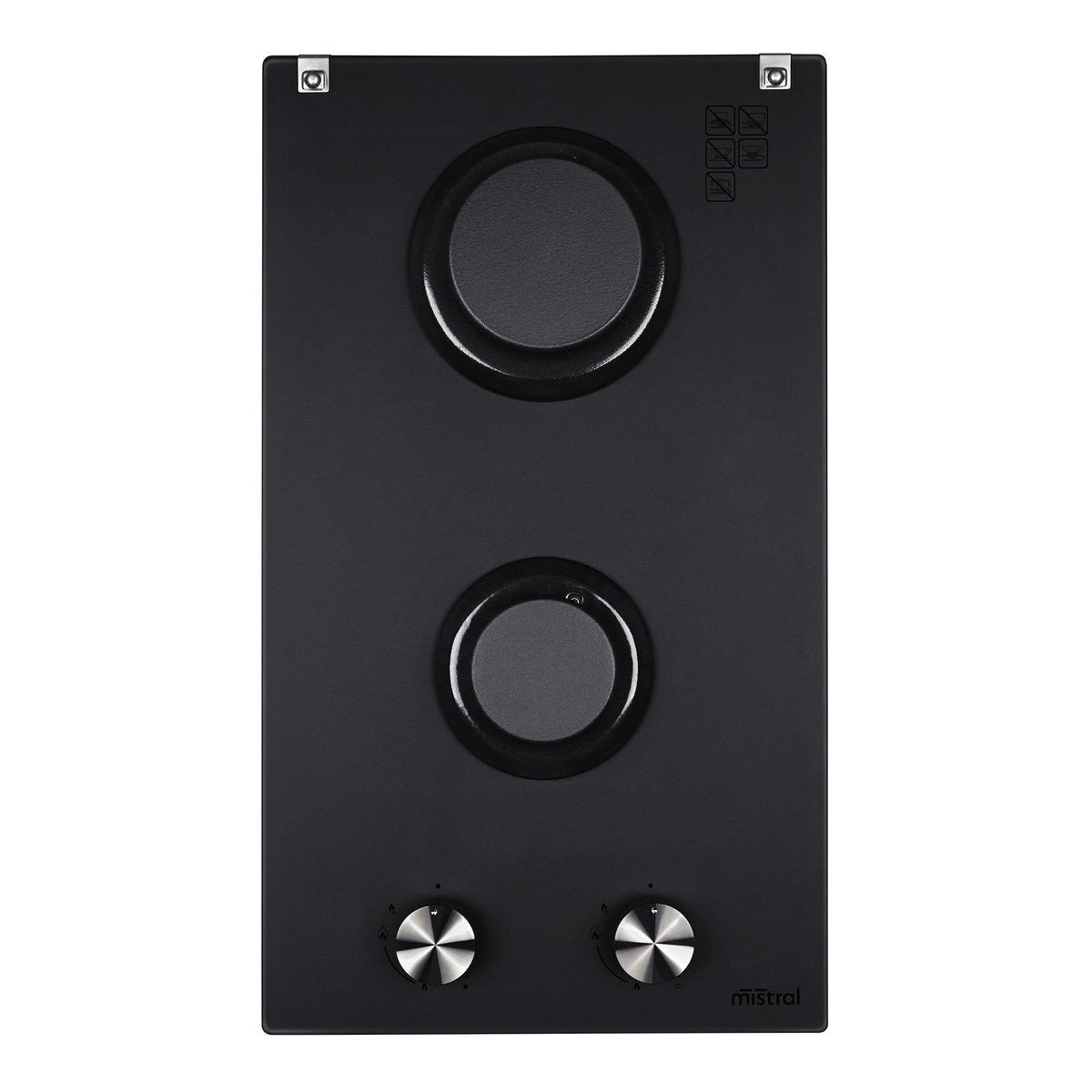30cm Dual Burner Gas Cooktop - Matte Glass