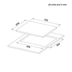 30cm Dual Burner Gas Cooktop - Matte Glass
