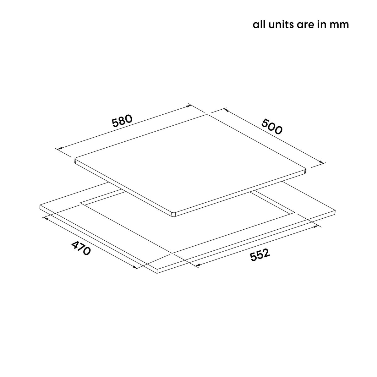 60cm 4 Burner Gas Cooktop - Stainless Steel