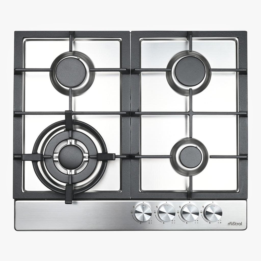 60cm 4 Burner Gas Cooktop - Stainless Steel