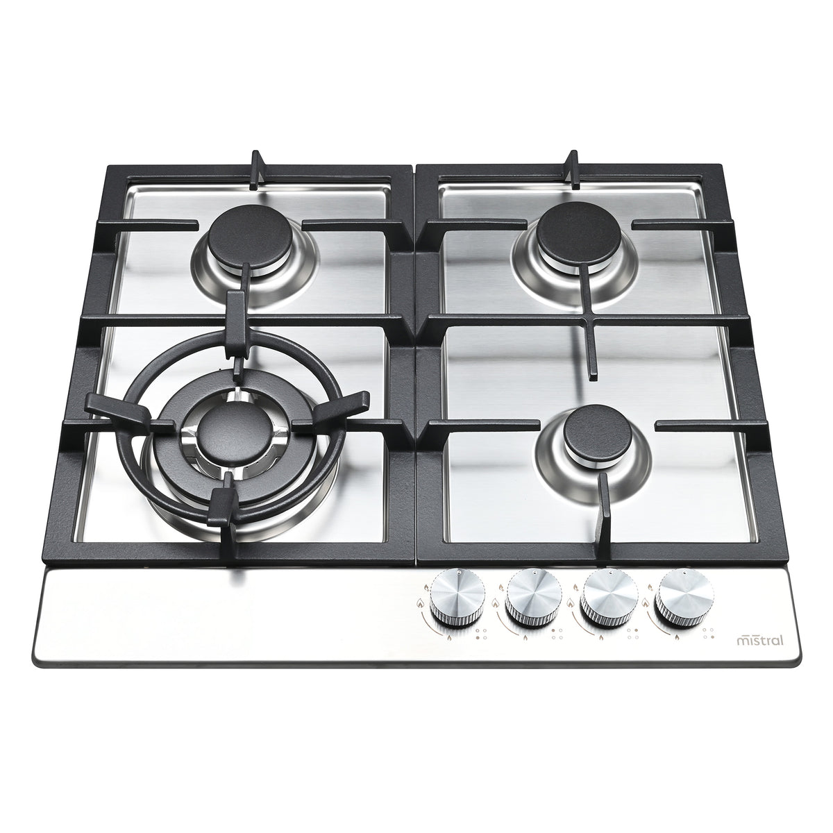 60cm 4 Burner Gas Cooktop - Stainless Steel