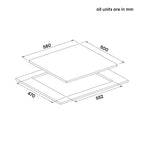 60cm 4 Burner Stainless Steel Gas Cooktop with Side Knob Controls