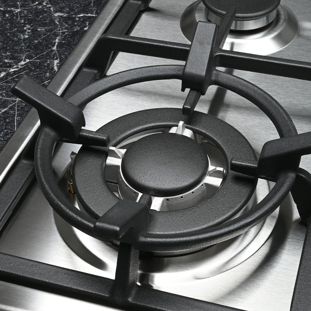 60cm 4 Burner Stainless Steel Gas Cooktop with Side Knob Controls
