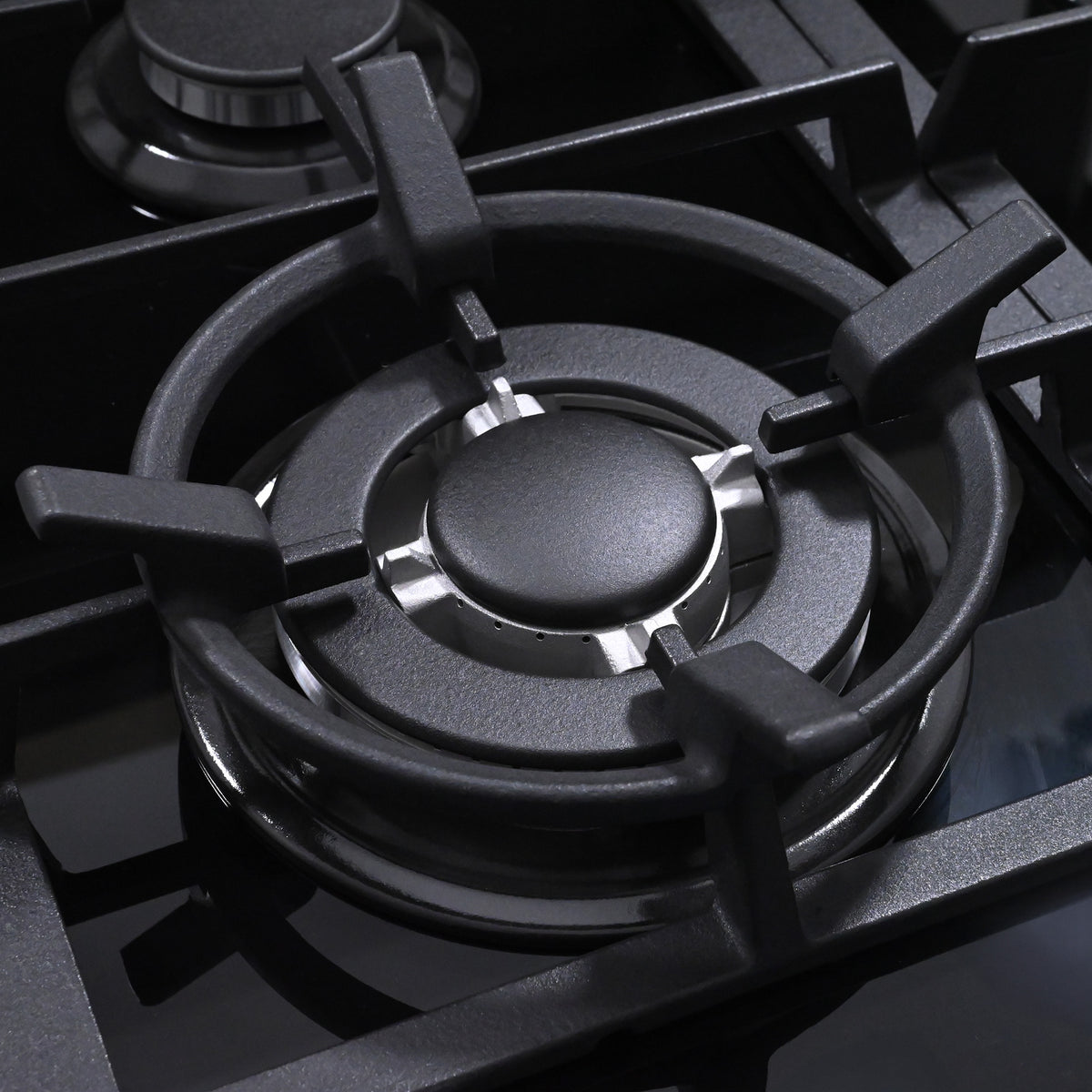60cm 4 Burner Black Ceramic Glass Gas Cooktop