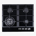 60cm 4 Burner Black Ceramic Glass Gas Cooktop