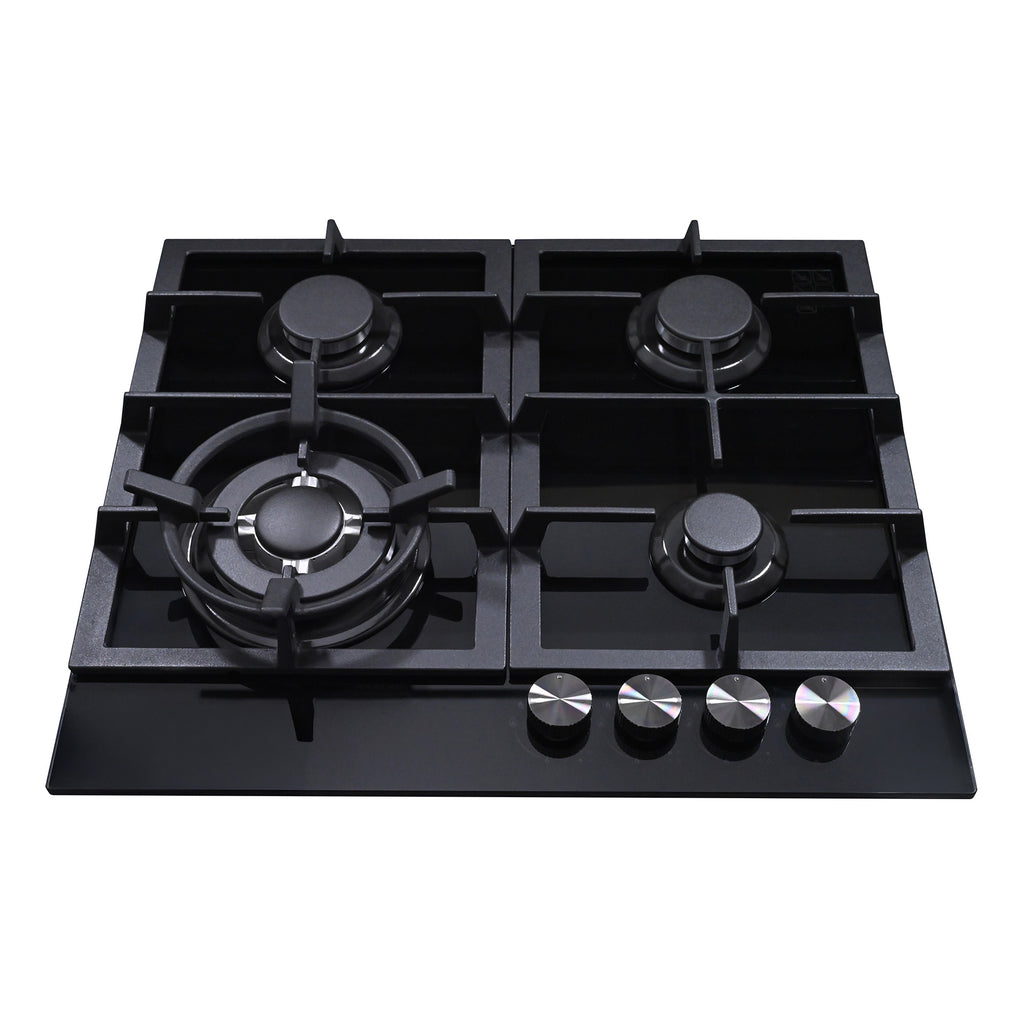60cm 4 Burner Black Ceramic Glass Gas Cooktop