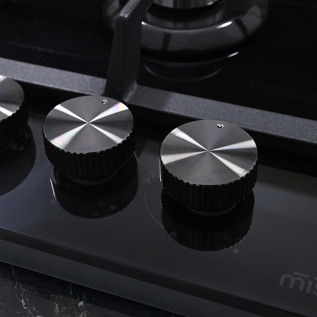 60cm 4 Burner Black Ceramic Glass Gas Cooktop