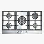 90cm 5 Burner Gas Cooktop- Stainless Steel
