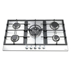 90cm 5 Burner Gas Cooktop- Stainless Steel