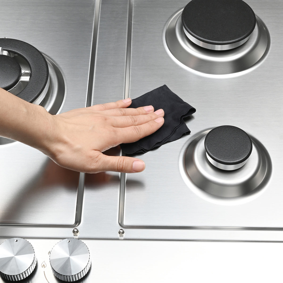 90cm 5 Burner Gas Cooktop- Stainless Steel