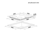 60cm 4 Zone Induction Cooktop