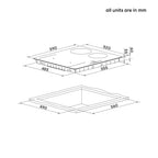 60cm Flex Zone Induction Cooktop - Matte Glass