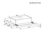 60cm Slide out Rangehood 300