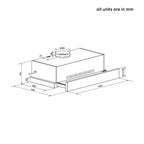 60cm Re-Circulating Slide out Rangehood
