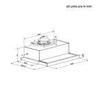 90cm Slide out Rangehood