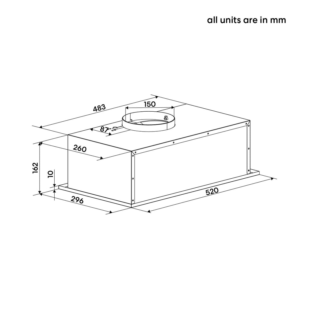 52cm Undermount Rangehood