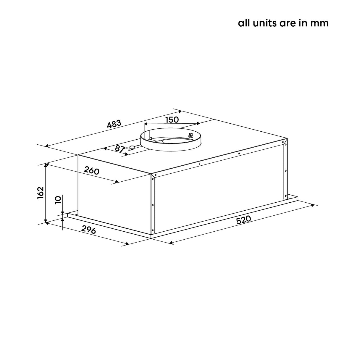 52cm Undermount Rangehood