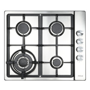 60cm 4 Burner Stainless Steel Gas Cooktop with Side Knob Controls