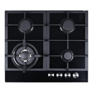 60cm 4 Burner Black Ceramic Glass Gas Cooktop